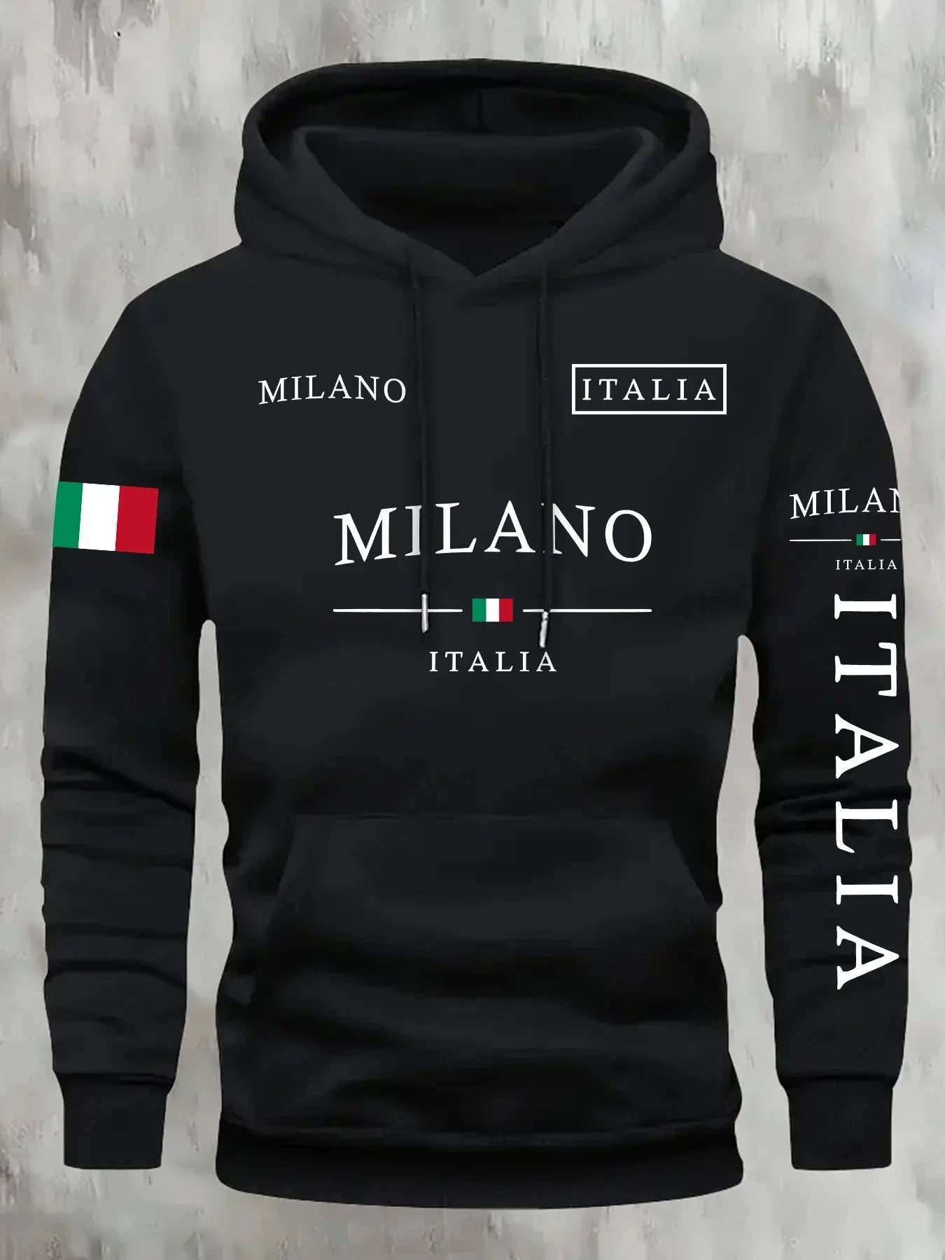 ITALIA MILANO Men Women Hoodie Outdoor Street Casual Sports Vacation Trend Spring Autumn Winter Couple Sweatshirt Top Clothing