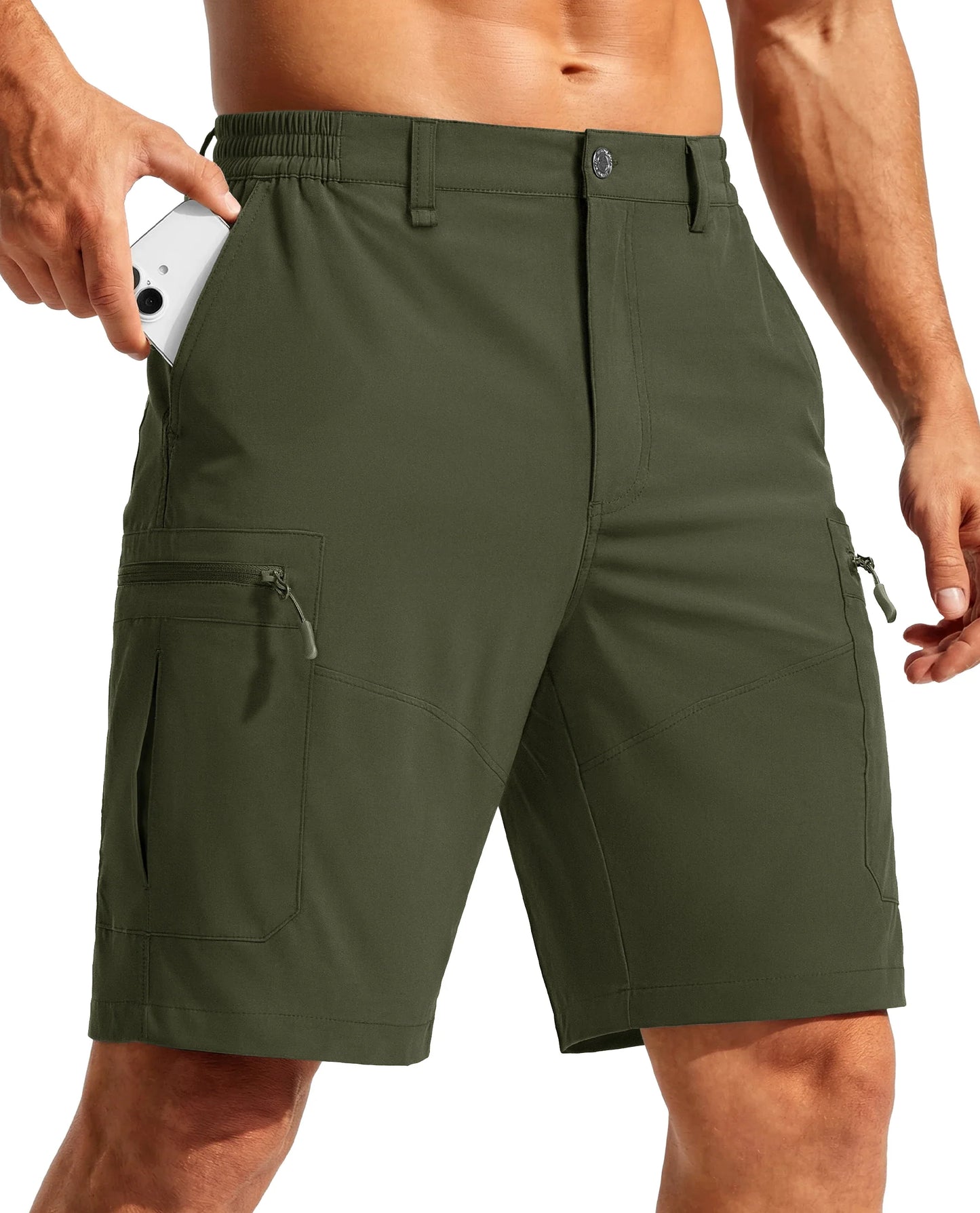 Men's Hiking Cargo Shorts 9" Quick Dry Lightweight Water Resistant Nylon Shorts Summer Casual Golf Work with 5 Pockets