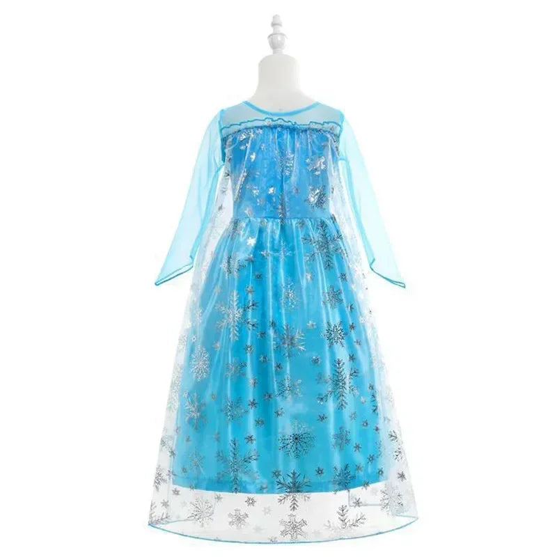 Children Dresses Girls Cospaly Snow Queen Elsa Costumes Kids Carnival Party Prom Gown Children Clothes Elsa Princess Dresses