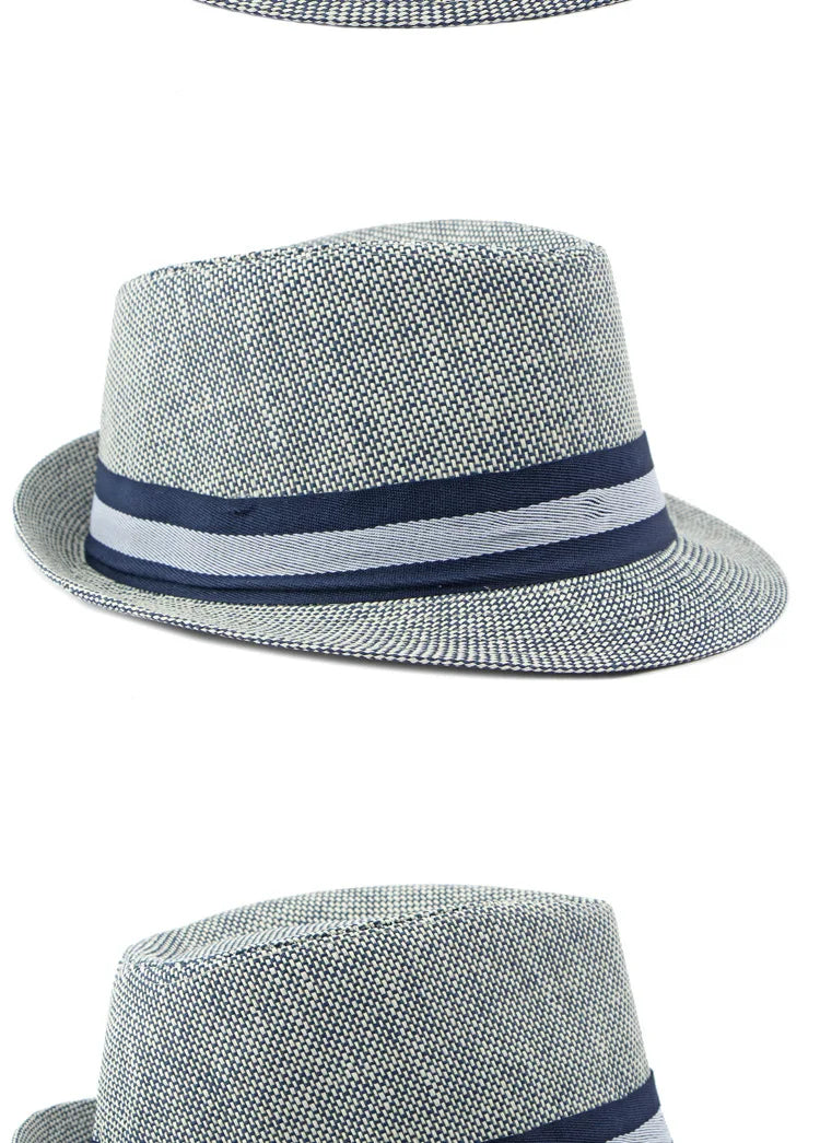 Middle-aged and Elderly Men's Top Hat Spring Summer Luxury Designer Sun Protection Beach Cap Grass Wedding Fedora Jazz Hat Party