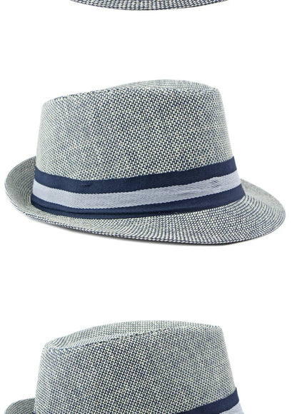 Middle-aged and Elderly Men's Top Hat Spring Summer Luxury Designer Sun Protection Beach Cap Grass Wedding Fedora Jazz Hat Party