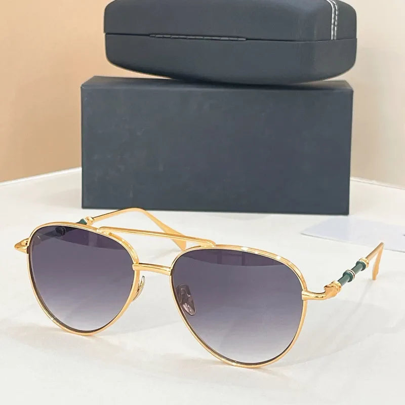 New Designer Oval Luxury Sunglasses Men Women UV400 Germany Trendy High Quality Fashion Brand Design Optical Glasses with Case