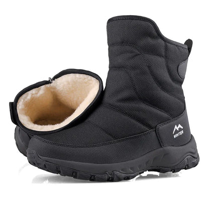 Brand Men Boots Winter Waterproof Snow Boots Unisex High Top Keep Warm Plus Outdoor Ankle Boots Male Cotton Casual Sneakers