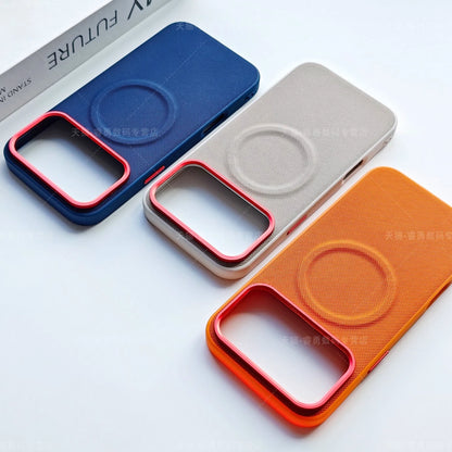 For iPhone 17 Pro Max 17 Pro Case Luxury Leather Magnetic Back Cover For Magsafe wireless charging Shell Bumper Funda