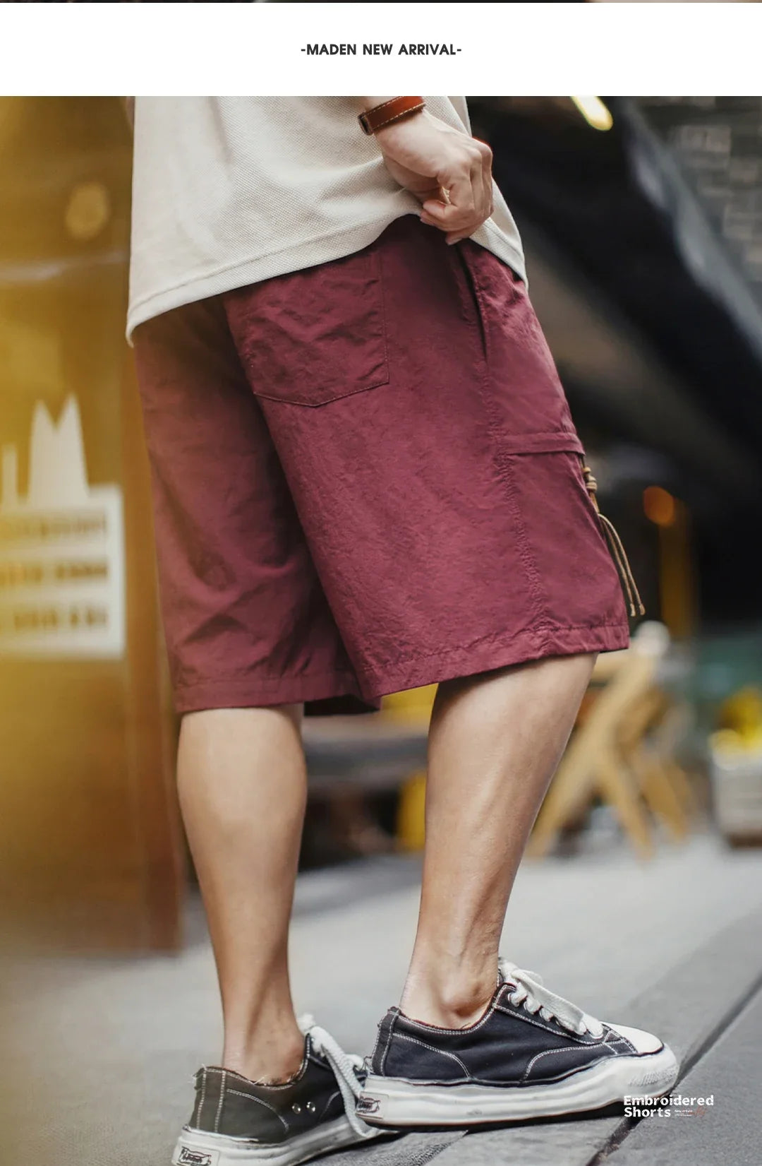 Men's Yokosuka Eagle Embroidered Shorts Loose Elastic Waist Red Quick Dry Summer Casual Beach Board Man Shorts Genuine
