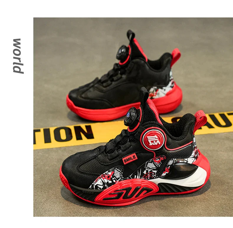 Children‘s Basketball Shoes Non-slip Breathable Basketball Training Sneakers Leather Boys Girls Athletic Shoes Kids Running Shoe