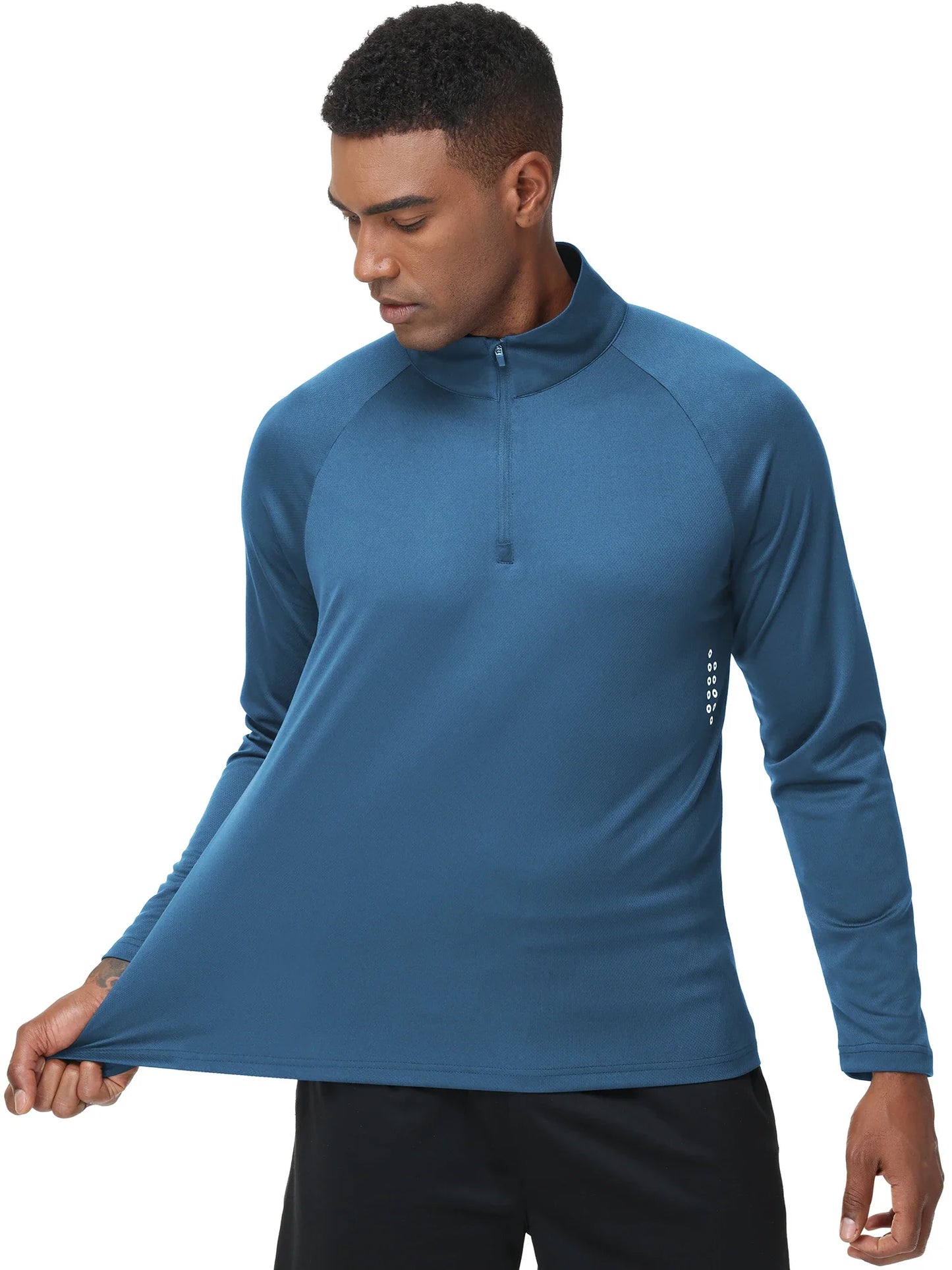 Summer Men UPF 50+ Long Sleeve T-Shirt, Breathable Rash Guard Pullover Tops for Sport Fishing Running Beach Surfing
