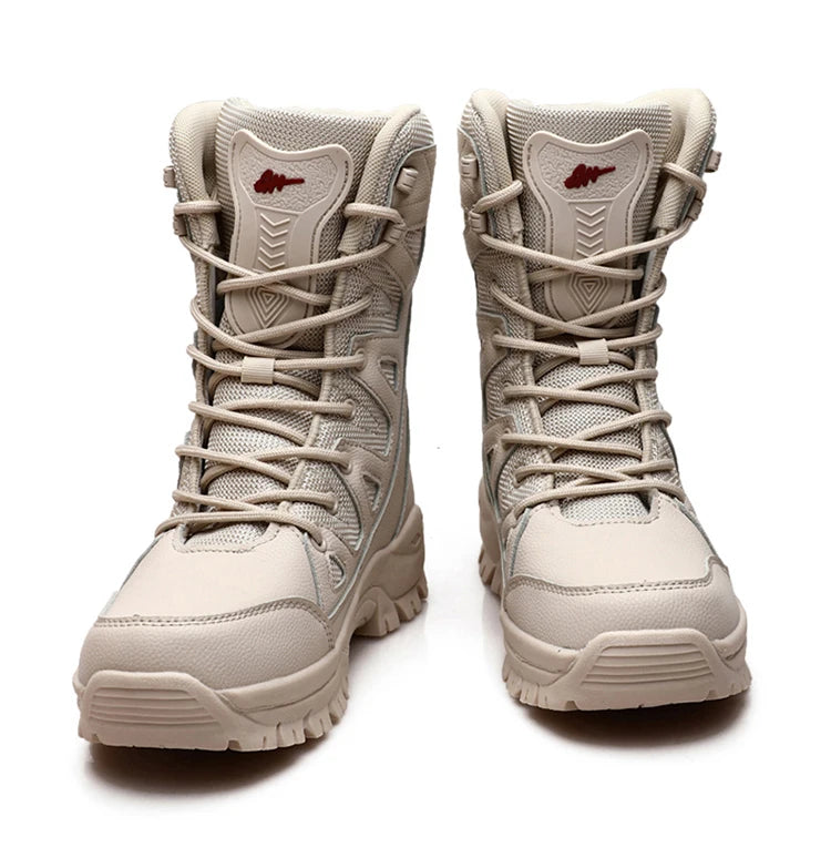New Men Tactical Boots Waterproof Hunting Hiking Shoe Lace Up Desert Unisex Army Boot Male Women Brand Motorcycle Climbing Shoe
