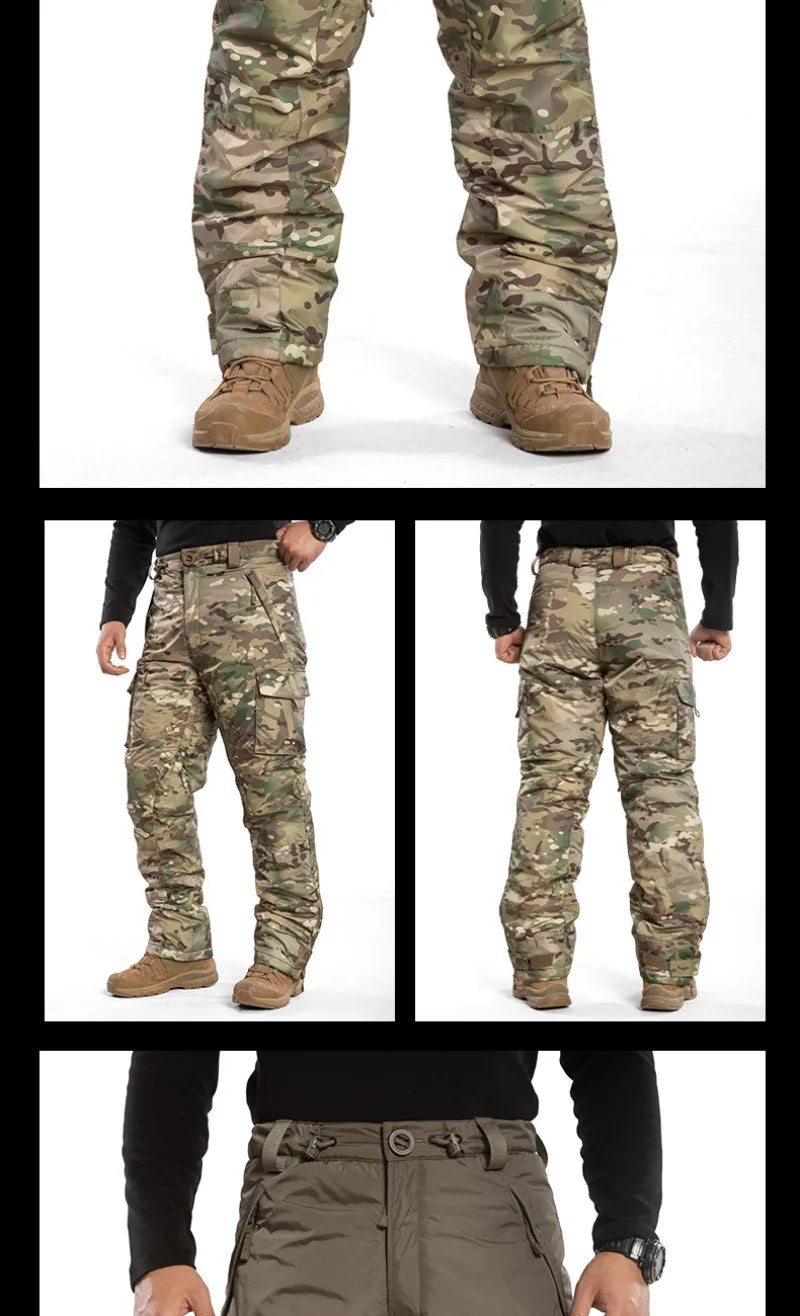 Winter Outdoor Camouflage Tactical Military Warmth Mountaineering Hiking Men Splash and Wind Proof Ski Pant