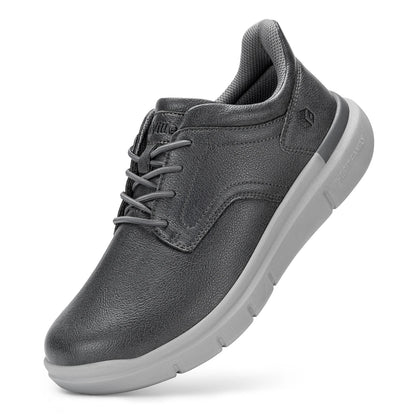 Men'S Shoes Wide Width Leather Slip-On Casual Shoes Lightweight For Swollen Feet With Arch Support Pain Relief