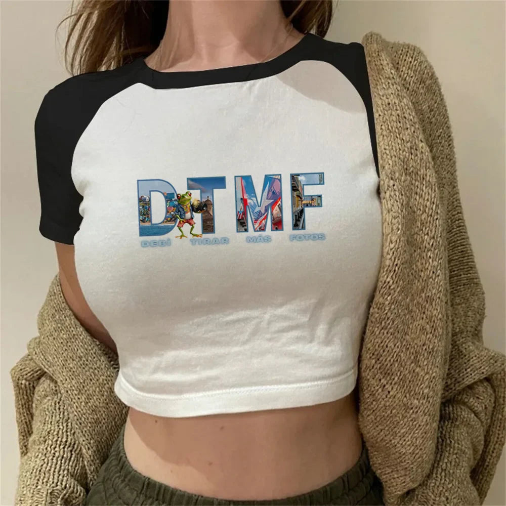 Dtmf Bad Bunny top tees women kawaii Classic Colorful Grunge harajuku  top tees anime Psychedelic harajuku korean clothes kawaii