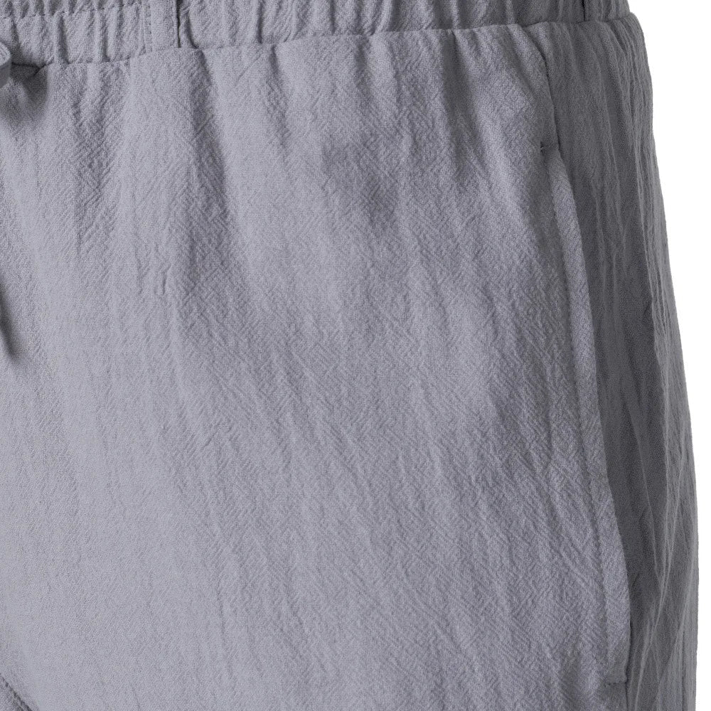 European And American Men's Cotton And Linen Trousers Multi-pocket Work Pants Loose Straight Sportswear And Casual Trousers