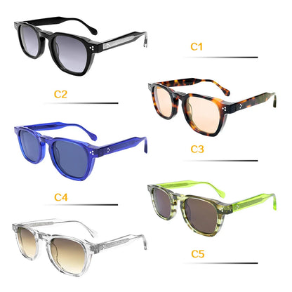 Polarized Sunglasses Unisex Thick Acetate  Frame UV400 Protection Outdoor Driving Daily Wear Lightweight Anti Scratch