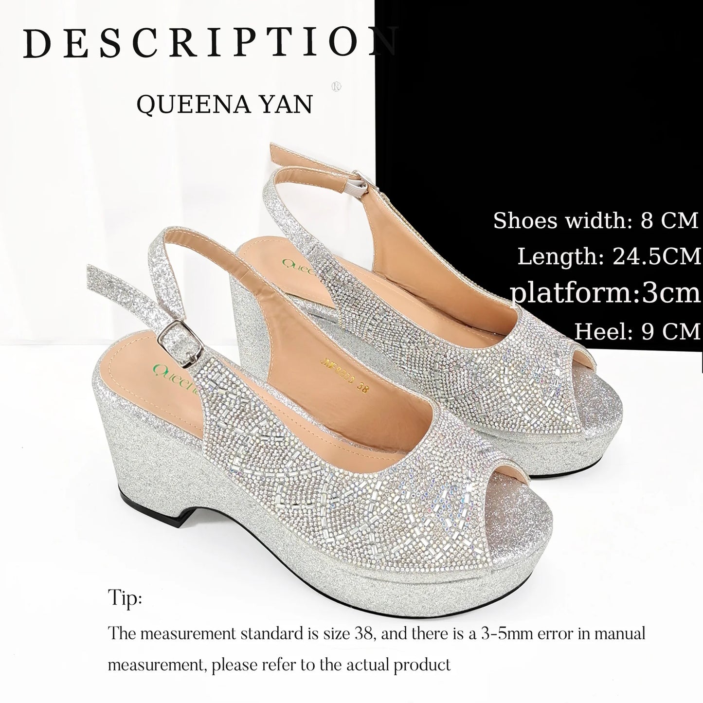 African Shoe and Bag Set for Wedding Women Shoes and Bag To Match Set with Rhinestone Italy Pumps Women Shoes Luxury