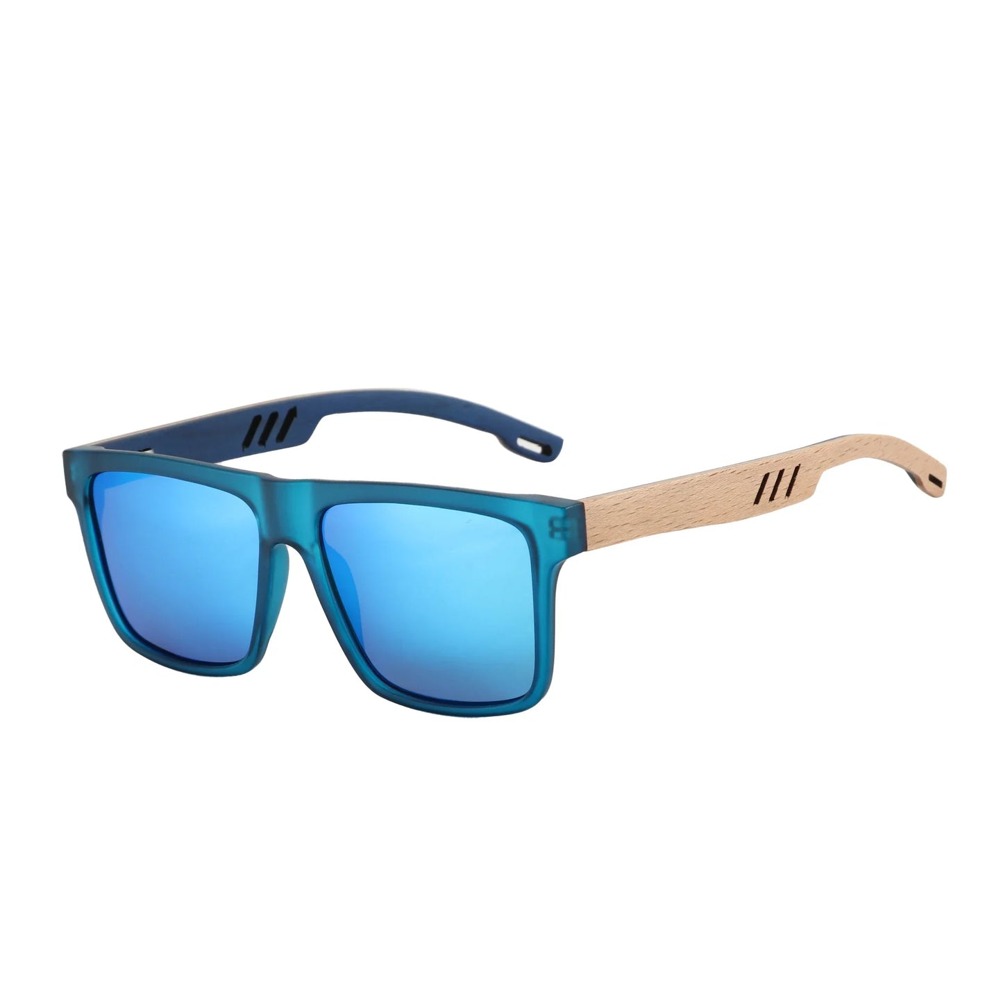Walnut Wood Sunglasses with Dark Polarized Lenses for Men and Women | UVA/UVB Ray Protection