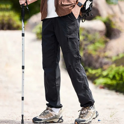Quick-drying Hiking Pants 2026 Spring Summer Mountain Camp Outdoor Casual Cargo Pants Mens Waterproof Loose Breathable Trousers