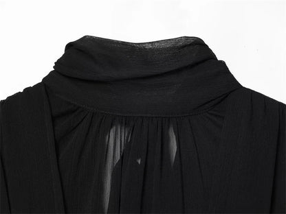 Women's Top 2026 New Spring Summer Fashion Black Sleeveless Pleated Top for Women Casaul Chic Women Top