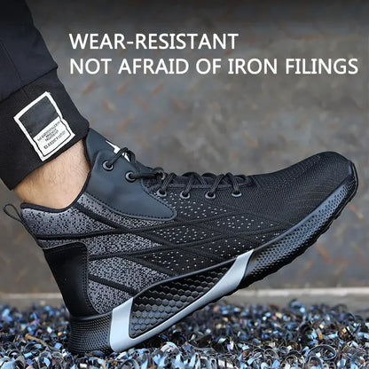 Anti-Smash Anti-Puncture Safety Shoes Men For Work Sneakers Women Men Steel Toe Work Shoes Security Protective Shoes Lightweight