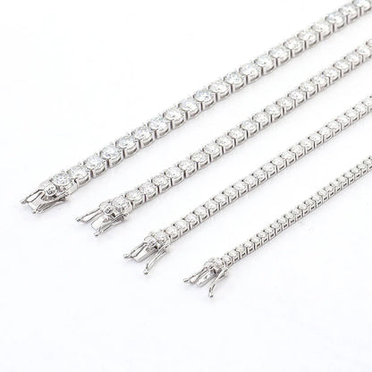 2/3/4/5/6mm Moissanite Tennis Necklace Bracelet for Women Men Hip Hop Diamond Neck Chain 925 Sterling Silver Fine Jewelry