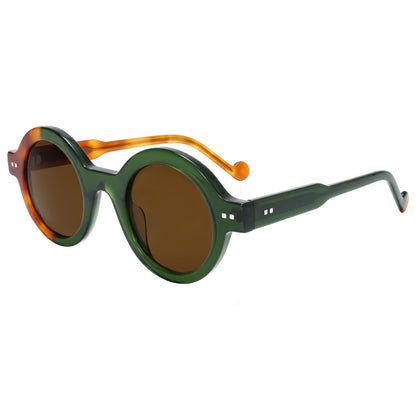 UV400 Protection Retro Glasses Asymmetric Square Acetate Frame for Men Women Polarized Lens Daily Trendy Lightweight