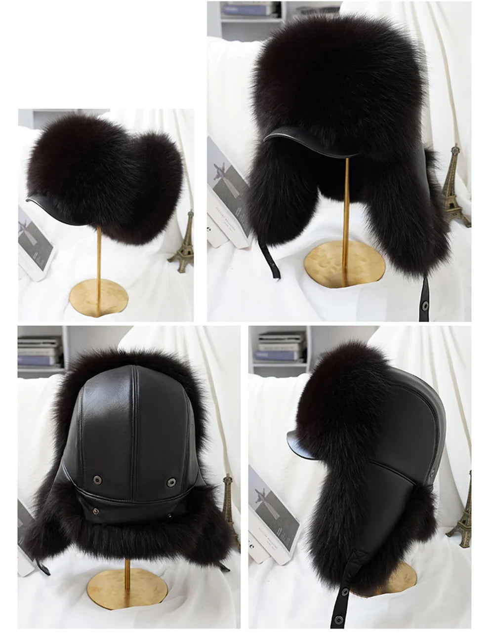 2026 Cap 100% Raccoon Dog Full Fur Fox Fur Hat Men's Fur Ear Protection Winter Thickened and Warm Russian Hat Men's Trend