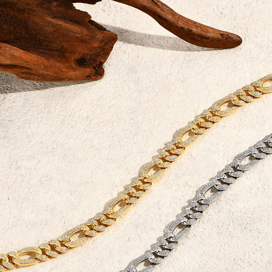 Chaîne cubaine entièrement en Moissanite pour homme et femme 2025, en argent sterling 925 plaqué or 18 carats, bracelet de tennis classique, bijoux fins.