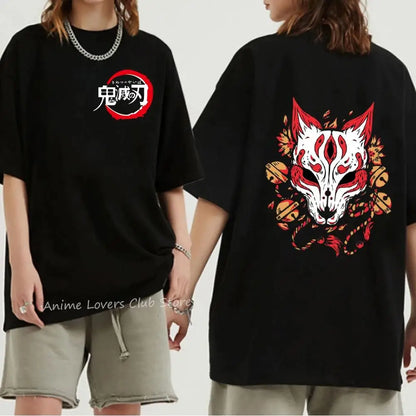 Japanese Anime Demon Slayer Graphic Print T Shirt Fashion Casual Crew Neck Short Sleeve Plus Size T Shirt Women