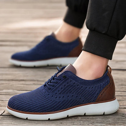 Large Size Comfortable Men's Shoes Light Fashion Casual Sports Shoes Breathable Flying Mesh Top Loafers