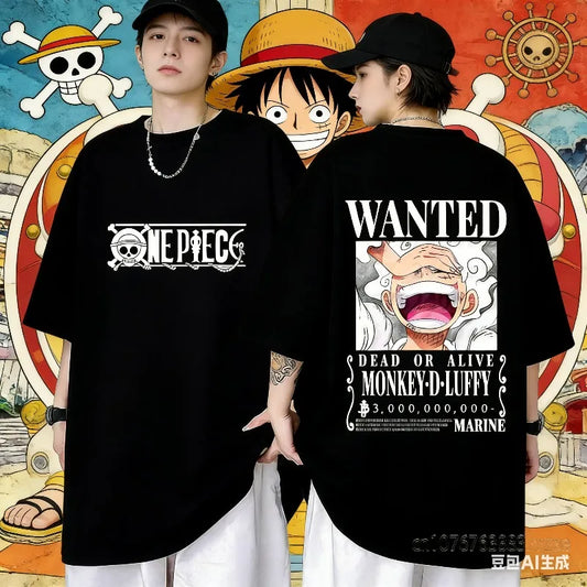 One Piece Monkey D Luffy Anime T Shirt Men Women Summer Cotton Short Sleeve Tee Cartoon Print Streetwear Casual Graphic Top 2026
