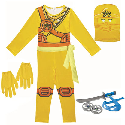 NINJA cosplay Boys Advanced Latest Role Playing Costume Jumpsuit Set Halloween Christmas Party Ninja Superhero Set Cosplay