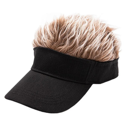 Men Women Baseball Cap With Spiked Hairs Wig Hat Spiked Wigs Casual Unisex Sunshade Adjustable Sun Visor