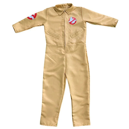 Ghostbusters Movie Kids Adults Cosplay CostumesHalloween Carnival Theme Party Clothes with Proton Pack Fans Collection