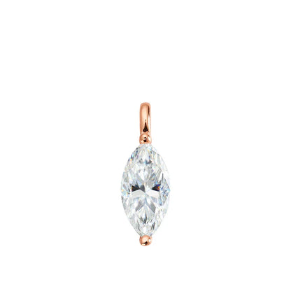 3CT 7*14MM Marquise Cut Moissanite Necklace for Women Solitaire Pendant Sparkling Chain Lab Diamond Pure 925 Jewelry