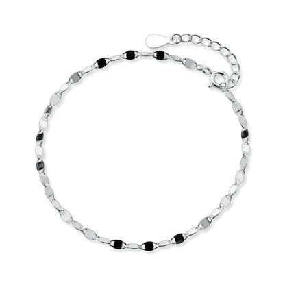 Hight Quality 925 Sterling Silver Simple Sequins Bracelet & Bangle For Women Adjustable Bracelet Fine Jewelry Party Gift
