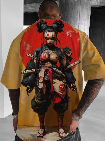 Japanese Anime Style Girl 3D Print T-Shirt Men Women Fashion Plus Size Casual Short Sleeve Tops Tees Manga Sexy T Shirts Homme