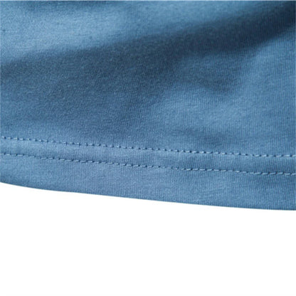 Solid Color Cotton T Shirt Men Casual O-neck Long Sleeved Mens Tshirts Spring Autumn High Quality Basic T-shirt Male