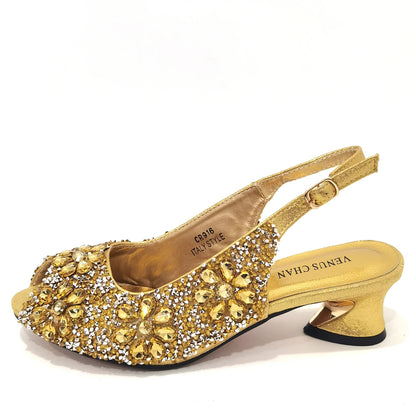 Summer Sandals for Party and Weddings Peep-Toe Bridal Shoes Women 2023 Comfortable Shoes and Bag Set for Lady