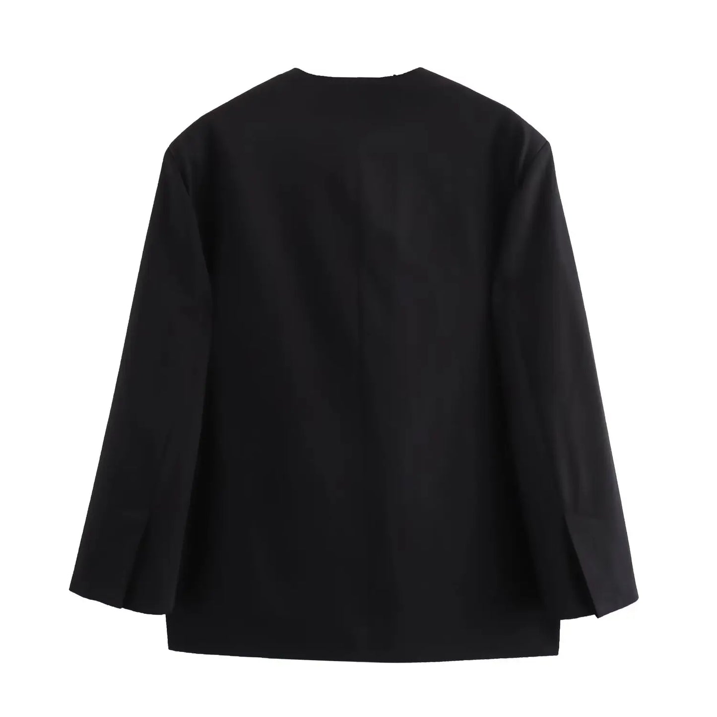 Casual Oversized Black Blazer Women V Neck Bow Tie Pockets Loose Jackets Fashion 2025 Fall Streetwear Women Outwears