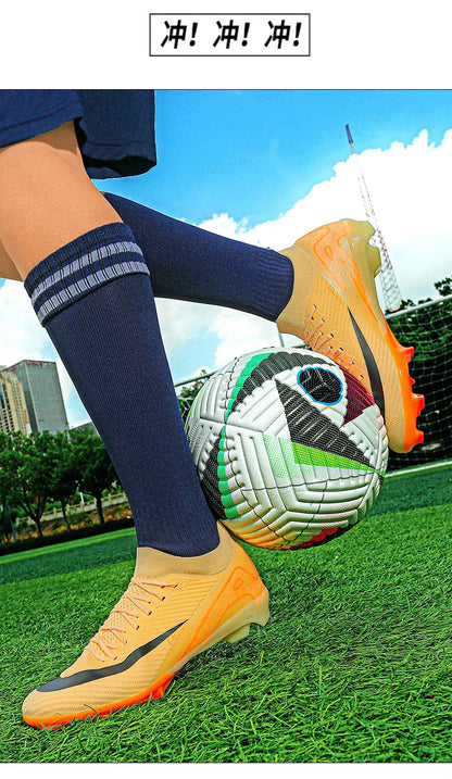 New Men's Football Boots Training FG Top Quality Non-Slip Soccer Shoes Cleats Sneakers Wholesale Drop Shipping Unisex Adult