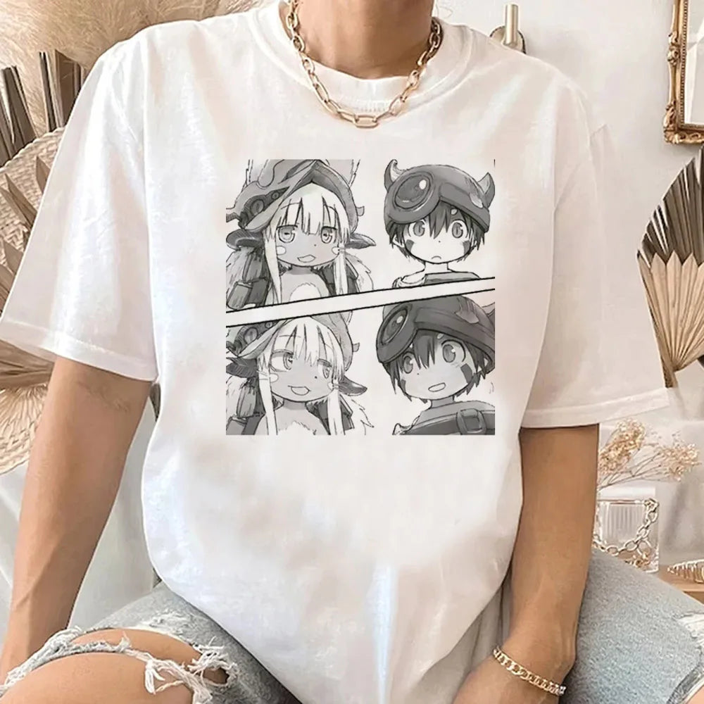 Made in Abyss T-Shirt Men Women Summer Cute Japanese Animal T Shirt Short Sleeve Graphic T Shirts Streetwear Women's Clothing