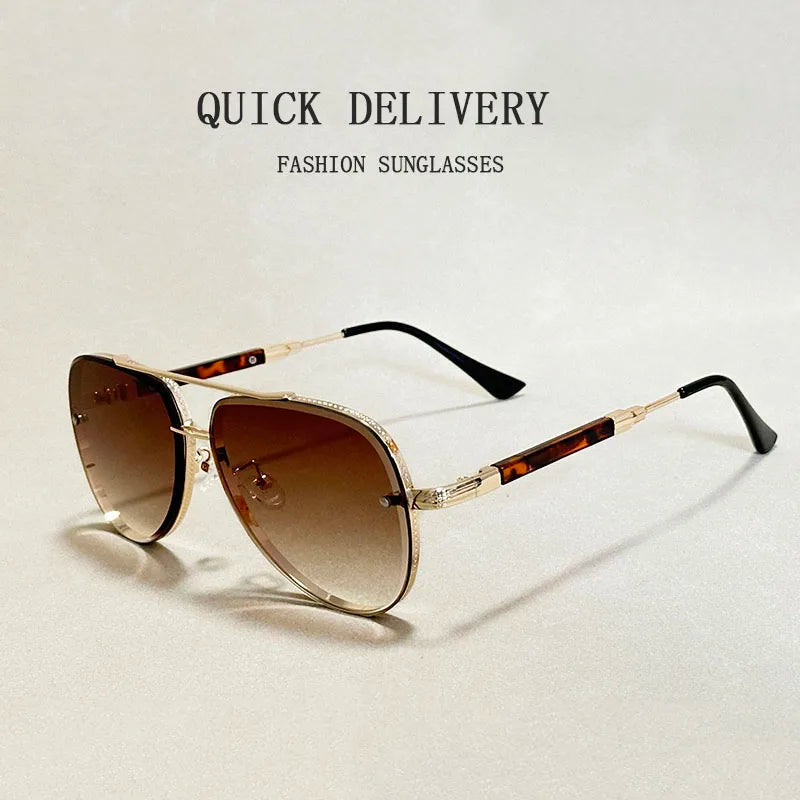 Oval Sunglasses Women Trendy Vintage Fashion Glasses Designer Sunglasses For Men Luxury Shades Dropshipping Gafas De Sol Hombre