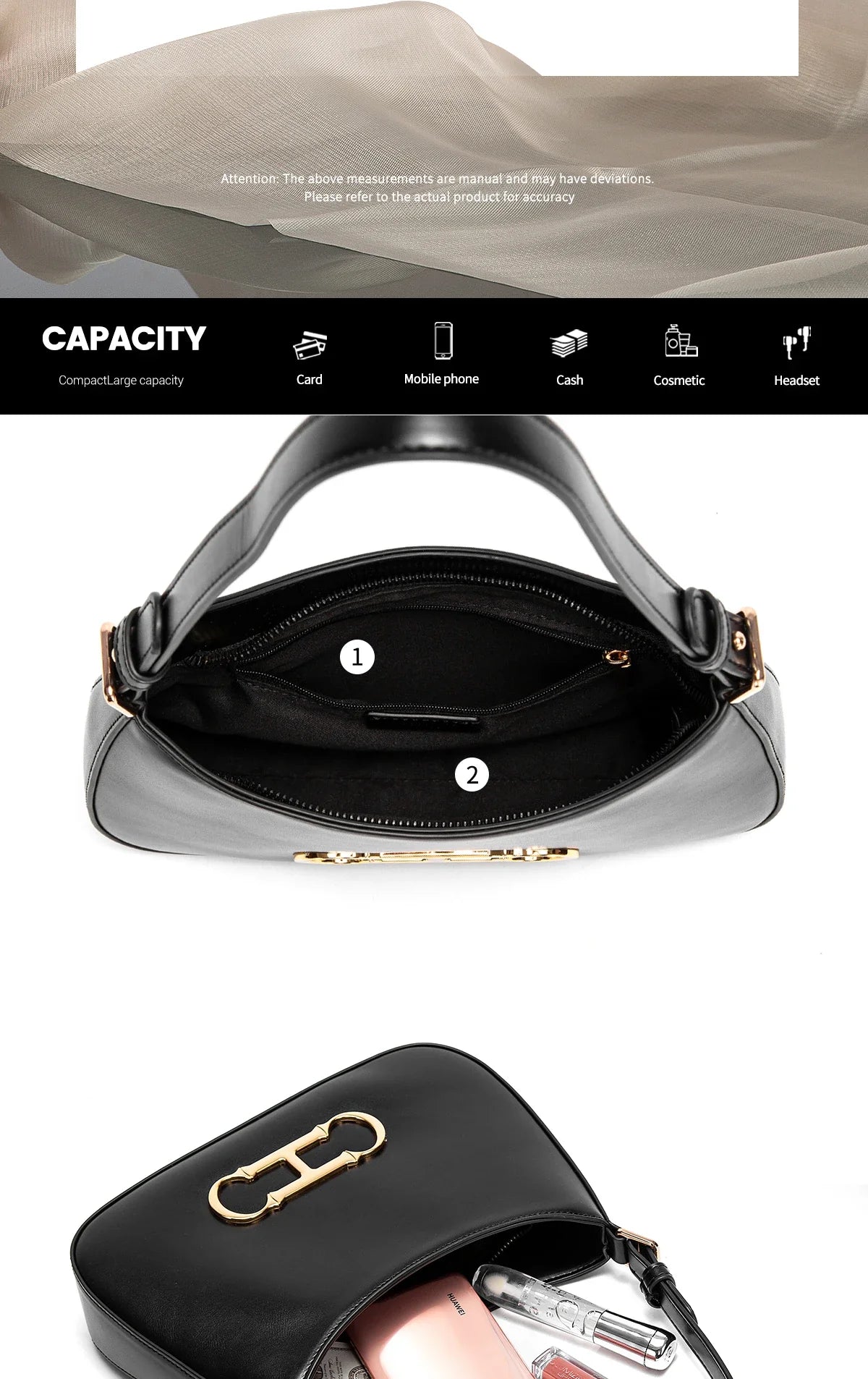 Fashion Classic Women's New Shoulder Bag Solid Color Design Retro Style Casual Minimalist Versatile Women's Handbag