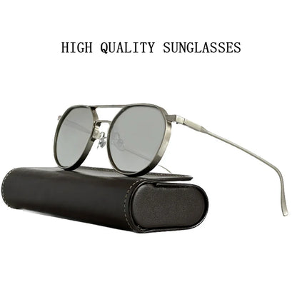 Heavy Metal Sunglasses For Men Round Steampunk Sunglasses Women Trendy Luxe Punk Fashion Glasses Gafas De Sol Hombre Zonnebril