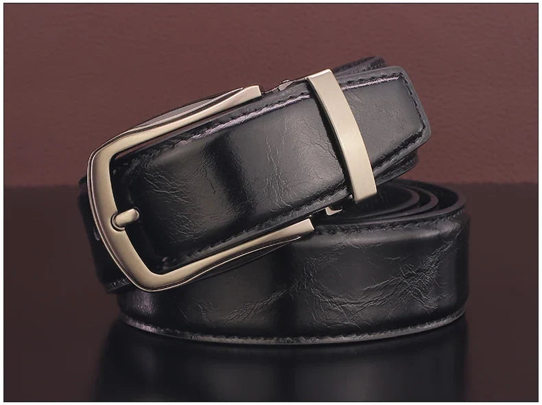 High quality pin buckle genuine leather fashion designers belts men casual luxury gray Cowskin young men ceinture homme B584