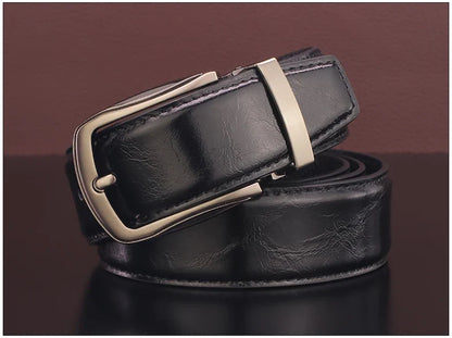 High quality pin buckle genuine leather fashion designers belts men casual luxury gray Cowskin young men ceinture homme B584