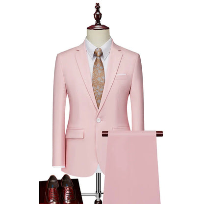 2026 New Men's Suit 3-Pieces Set (Jacket+Pants+Vest) Wedding/Party/Office Coat and Vests Trousers, Asian Sizes M-5XL 6XL.