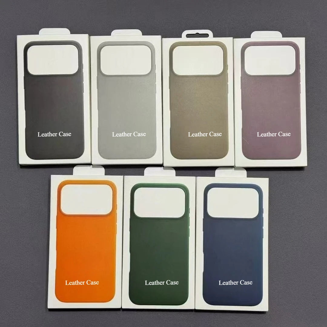 Official Leather Case for MagSafe Wireless Charging Case for IPhone 17 Pro Max Air 16 15 14 13 Pro Max Original Anti-Drop Cover