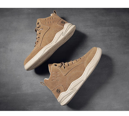 High Top Boots Men's Shoes Fashion Motorcycle Ankle Boots Shoes for Men Winter Boots Men's Sneakers Lace-Up Botas Hombre