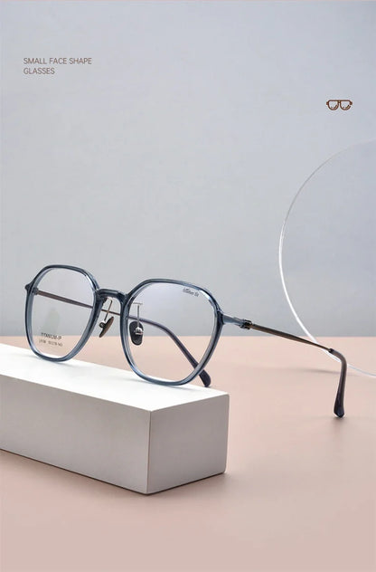Geometric Personalized Polygonal Men's and Women's Simple Frames Blue Light Reading Glasses Customizable Prescription