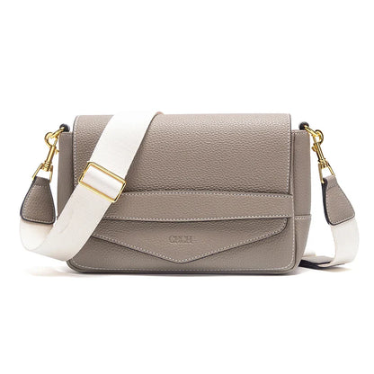 Shoulder Bag Simple High Quality Grey Texture Flip Cover Bag Soft Square Bag Women's Commuter